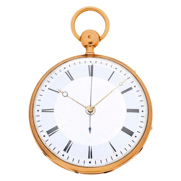 French gold repeater with jumping center seconds Circa 1820