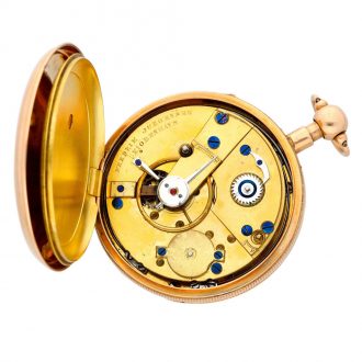 Danish 18K gold quarter repeating cylinder watch Circa 1820