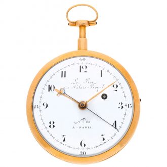 French gold center seconds repeating cylinder watch Circa 1795
