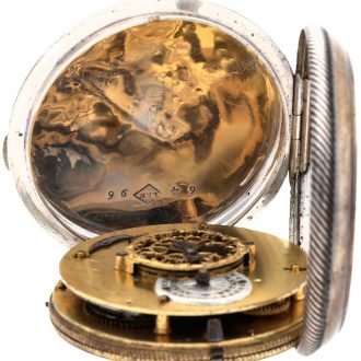 Swiss silver verge watch with concealed erotic scene Circa 1810