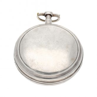 Swiss silver alarm watch with large slow beating balance Circa 1790 Swiss silver alarm watch with large slow beating balance Circa 1790