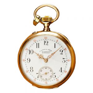 Fine gold German Glashuette pocket watch Circa 1890