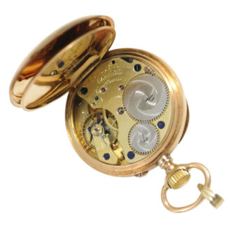 Fine gold German Glashuette pocket watch Circa 1890