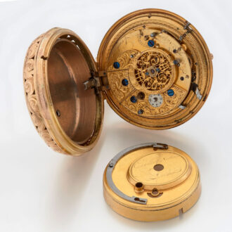 English gold pair cased quarter repeater with date Circa 1790