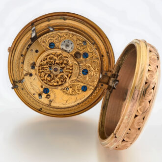 English gold pair cased quarter repeater with date Circa 1790
