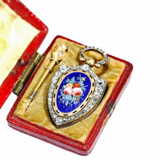 Swiss escutcheon shaped pendant form watch Circa 1810