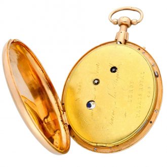 French oval repeating watch with a visible balance Circa 1830