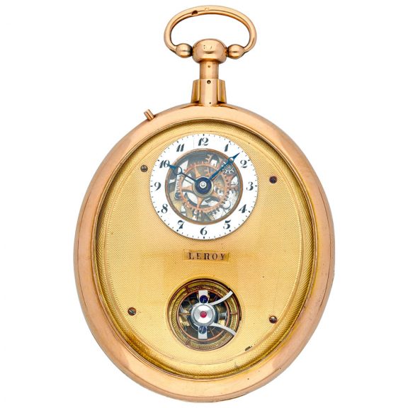 French oval repeating watch with a visible balance Circa 1830