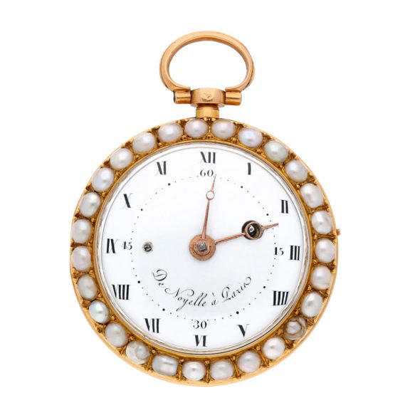 French gold, enamel and pearl set repeating à toc watch Circa 1790
