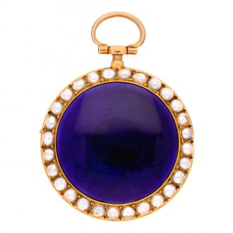 French gold, enamel and pearl set repeating à toc watch Circa 1790