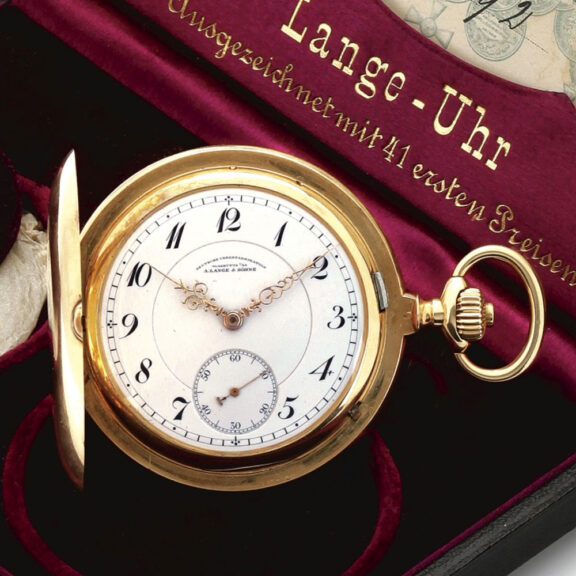 Fine German 14k gold hunting cased lever watch Circa 1925 Fine German 14k gold hunting cased lever watch Circa 1925