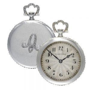 Elegant French platinum and diamond-set watch Circa 1915