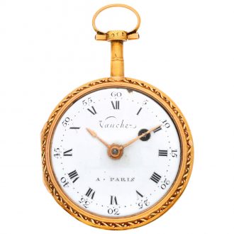French gold and enamel open faced verge watch Circa 1790