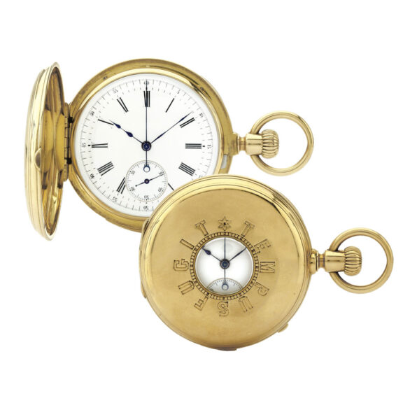 Swiss gold minute repeating chronograph watch Circa 1875