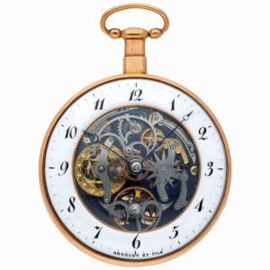 Swiss gold quarter repeating skeletonized pocket watch Circa 1810