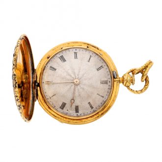 Swiss lady's gold and polychrome enamel repeater Circa 1850