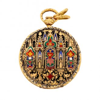 Swiss lady's gold and polychrome enamel repeater Circa 1850