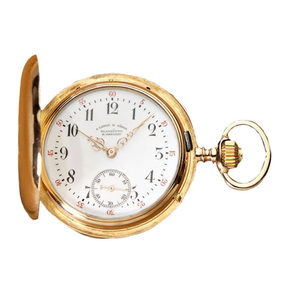 German gold engine turned pocket watch Circa 1890
