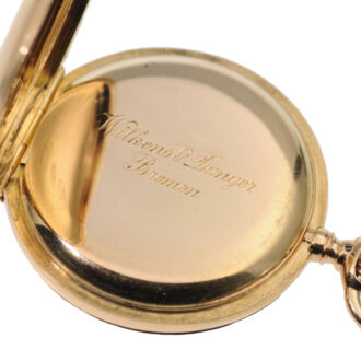 German gold engine turned pocket watch Circa 1890