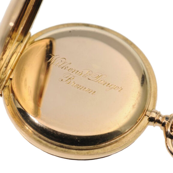 German gold engine turned pocket watch Circa 1890 German gold engine turned pocket watch Circa 1890