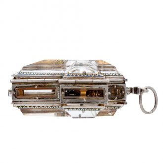 Austrian rock crystal and enamel cruciform pendant watch Circa 1850