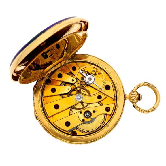 Swiss gold and enamel commemoration pocket watch Circa 1844 Swiss gold and enamel commemoration pocket watch Circa 1844