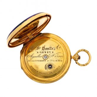 Swiss gold and enamel commemoration pocket watch Circa 1844
