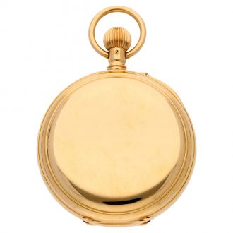 Swiss gold one minute tourbillon with power reserve Circa 1930