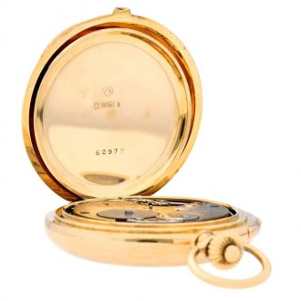 Rare German gold hunting cased watch with alarm Circa 1919