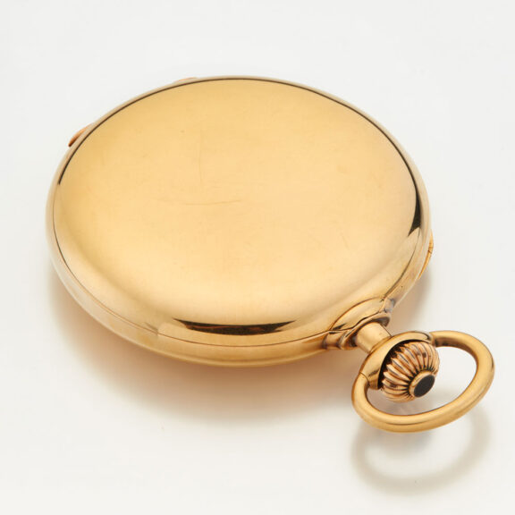 Heavy French gold hunter cased lever watch Circa 1900 Heavy French gold hunter cased lever watch Circa 1900
