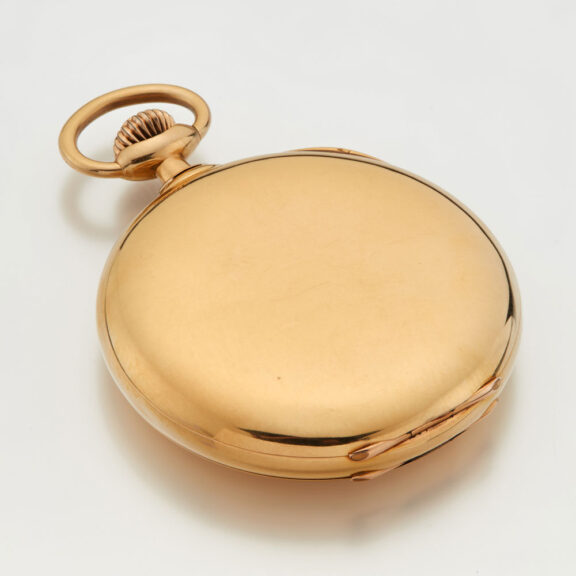 Heavy French gold hunter cased lever watch Circa 1900 Heavy French gold hunter cased lever watch Circa 1900
