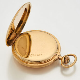 Heavy French gold hunter cased lever watch Circa 1900 Heavy French gold hunter cased lever watch Circa 1900