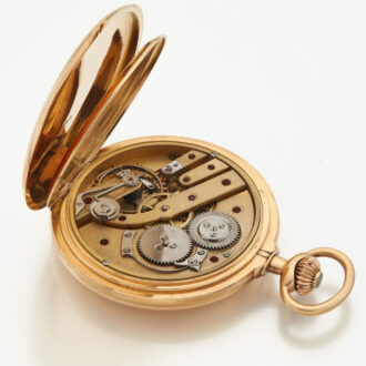 Heavy French gold hunter cased lever watch Circa 1900 Heavy French gold hunter cased lever watch Circa 1900