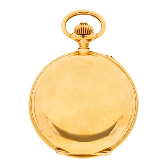 German gold keyless lever chronograph watch with register Circa 1910 German gold keyless lever chronograph watch with register Circa 1910