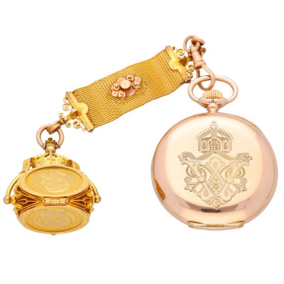 German gold lever watch with portrait of Kaiser Wilhelm Circa 1910 German gold lever watch with portrait of Kaiser Wilhelm Circa 1910