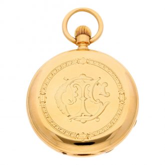 German gold hunting cased keyless lever watch Circa 1870