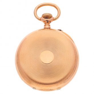 German pink gold open faced keyless lever watch Circa 1895