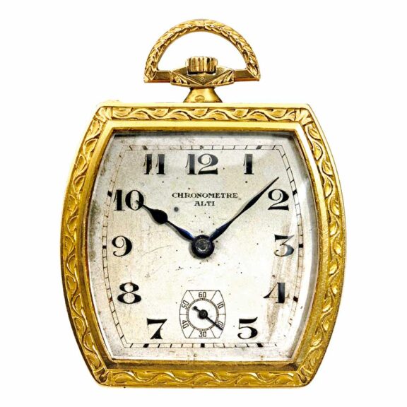 French gold Art Nouveau dress watch Circa 1910 French gold Art Nouveau dress watch Circa 1910