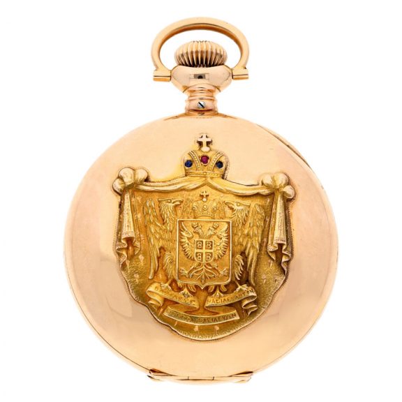 American gold full hunter keyless presentation watch Circa 1903 American gold full hunter keyless presentation watch Circa 1903