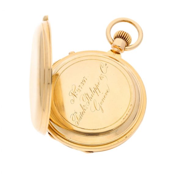 An extremely rare Swiss gold lever chronograph watch Circa 1871 An extremely rare Swiss gold lever chronograph watch Circa 1871