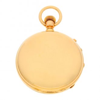 An extremely rare Swiss gold lever chronograph watch Circa 1871