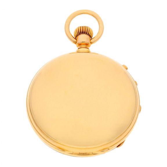 An extremely rare Swiss gold lever chronograph watch Circa 1871 An extremely rare Swiss gold lever chronograph watch Circa 1871