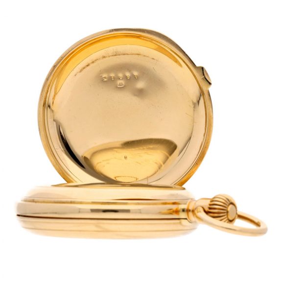 An extremely rare Swiss gold lever chronograph watch Circa 1871 An extremely rare Swiss gold lever chronograph watch Circa 1871