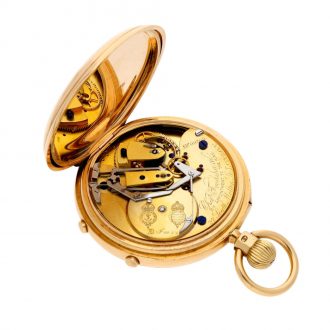 English gold 7½ minute flying tourbillon chronograph Circa 1917