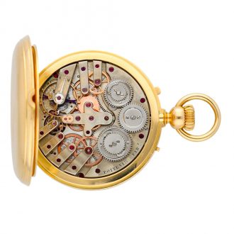 French gold hunting cased keyless lever pocket watch Circa 1880