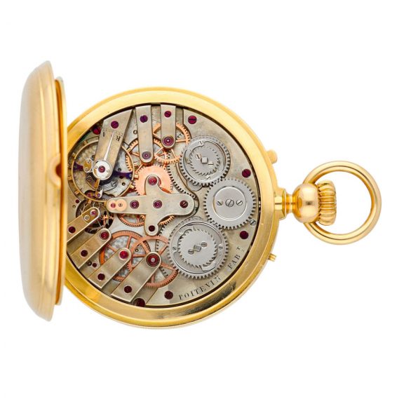 French gold hunting cased keyless lever pocket watch Circa 1880 French gold hunting cased keyless lever pocket watch Circa 1880
