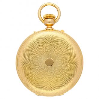 French gold hunting cased keyless lever pocket watch Circa 1880