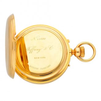 French gold hunting cased keyless lever pocket watch Circa 1880
