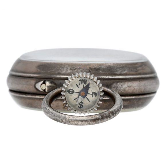 Rare French silver double keyless chronograph watch Circa 1900 Rare French silver double keyless chronograph watch Circa 1900