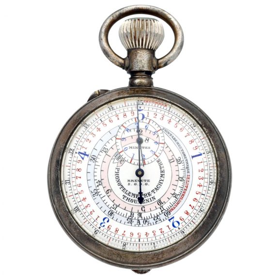 Rare French silver double keyless chronograph watch Circa 1900 Rare French silver double keyless chronograph watch Circa 1900